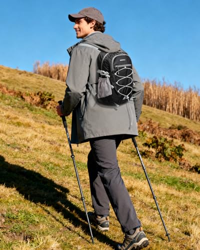 WATERFLY Small Lightweight Packable Backpack: 15L Mini Ultra Light Foldable Travel Daypack with Breathable Shoulder Strap Outdoor Hiking Camping Day Pack for Women Men Black - color: Black