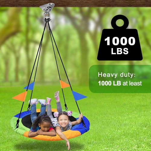 SELEWARE Anti-Squeaking Swing Hanger Stainless Steel Swing Hook Bearing Inside Free Swivel Ceiling Mount Bracket for Hammock Chair Toddler Swing Yoga Swing Punching Bag - color: Silver ( 1 Pack 360° Bearing Swing Hanger )