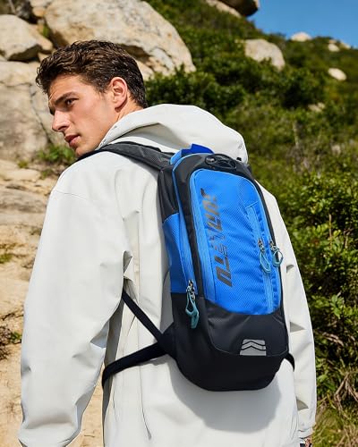 Croogo Hydration Packs,Hydration Backpack with 2L Hydration Bladder,Bicycle Daypack Waterproof Breathable Bag for Climbing - color: Ot04-blue-sd