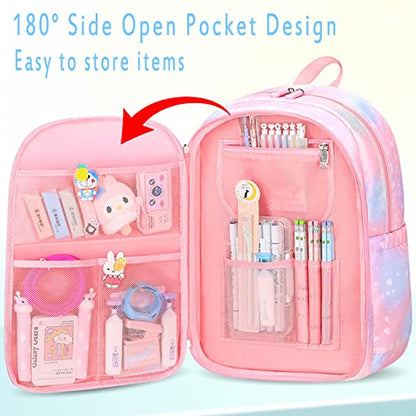 Kawaii Backpack, Pink Backpack for Girls, Kid Starry Rainbow Bookbag, Cute Backpack for Kids, Aesthetic Backpack, Blue - color: 1 Pc Blue Kawaii Backpack
