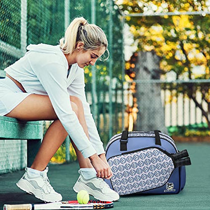 Boulder Bee Pickleball Tote Bag for Women with Paddle Holder - color: Blue done