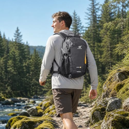 SKYSPER Small Hiking Backpack, 20L Lightweight Travel Backpacks Hiking Daypack for Women Men - color: Lantc20-darkgray, size: 20l