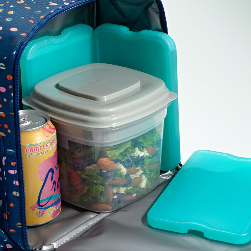 Cool Coolers by Fit & Fresh 4 Pack XL Slim Ice Packs, Quick Freeze Space Saving Reusable Ice Packs for Lunch Boxes or Coolers - color: Green (4 Pack)