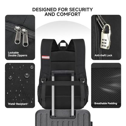 Airlex Custom Laptop Backpack Bulk 25-3000 Pack, Personalized Business Computer Backpack with Logo, 17 Inch Water Resistant Anti Theft Travel Bag for Office, School, College & Corporate Gifts