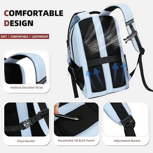 AO ALI VICTORY Women's Laptop Backpack 15.6 inch,Travel Backpack for Men - color: Blue