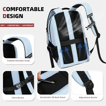 AO ALI VICTORY Women's Laptop Backpack 15.6 inch,Travel Backpack for Men - color: Blue