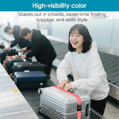 Travel Inspira Luggage Straps for Suitcases with TSA Lock, Protect Your Luggage Anti-Burst, High Visibility Color, Easy to Identify Luggage Adjustable Heavy Duty Belt for 20-28 Inch Suitcases - color: Pink