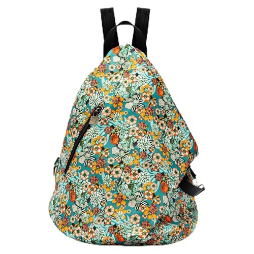 Black Butterfly Boho Backpack Purse for Women, Lightweight Fabric Daypack with Top Handle for Travel & Casual Daily Use - color: 53-multicolor