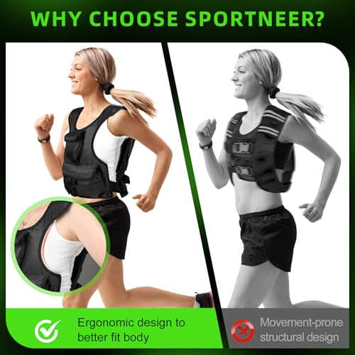 Adjustable Weighted Vest for Women, Customizable 0-18 lbs Strength Training Vest with 10 Removable Sandbag, Breathable Design, Reflective Safety Strips for Running, Hiking, and Fitness - size: 0-18 lb