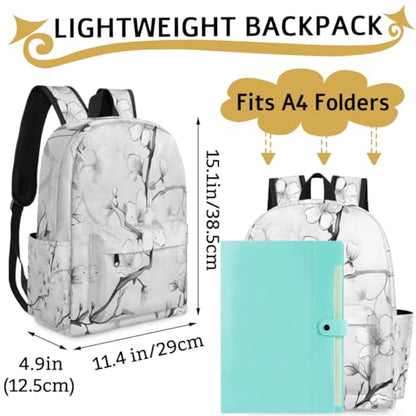 QsirBC Small Travel Backpack Cherry Blossom Flower Texture Casual Daypack Backpacks Lightweight Waterproof College Bookbags for Women Gift - color: Cherry Blossom Flower Texture
