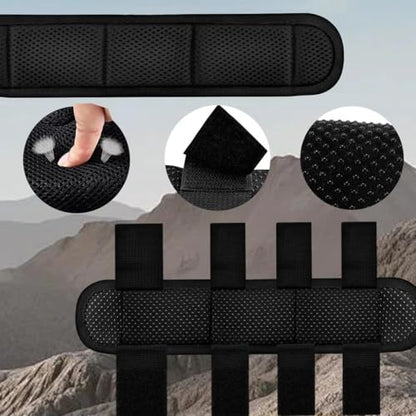 ZINMARK 2-Pack Shoulder Pad Anti-Slip Cushion Breathable Pad for for Laptop Bags, Messenger Bags, Briefcase Bags, Luggage Bags, Tool Bags, Travel Bags and Most Bags, Black - color: Black