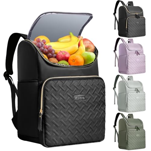 Backpack Coolers Insulated Leak Proof for Women Men, 35 Cans Large Capacity Waterproof Cooler Backpack, Soft Portable Cooler Bag for Beach Travel Camping Picnic Work - color: Black, size: 35 Cans