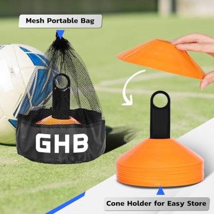 GHB Agility Ladder 1PCS Agility Cones 25PCS Detachable Agility Hurdles 5PCS