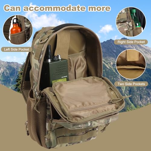 Rover Sling Pack Tactical Shoulder Sling Bag Backpack with Bottle Holder Crossbody Chest Bag, CP Camo - color: Cp Camo