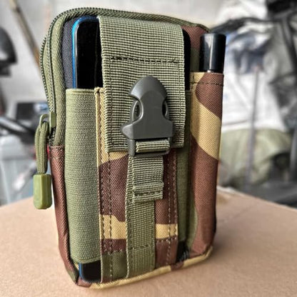 Belt Pouch, Tactical Molle Phone Pouch EDC Utility Pouches Waist Bag, Small Cell Phone Holster Gear Tool Gadget Pocket for Men - color: Jungle Camo