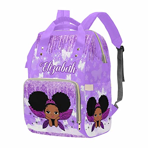 MyPupSocks Diaper Bag Personalized with Name, Multifunction Custom Diaper Bag Nursing Baby Bags Nappy Bag for Baby Girl Boy, Large Capacity Shoulder Bag Casual Daypack Travel Backpack for Mom - color: Multi 21