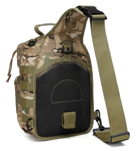 Tactical Sling Backpack Military Crossbody Bag Pack for Mens One Shoulder Holster Sling Bag 10L - color: Cp Ocp Camo