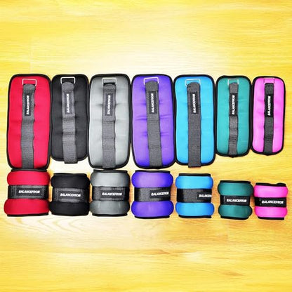 Fitvids Fully Adjustable Ankle Wrist Arm Leg Weights, 1-20LBS, Multiple Options - style: 3 lbs each (6-lb pair), Gray