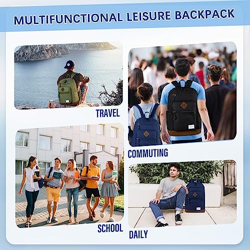 Chase Chic School Backpack for Men Women,Water Resistant Bookbag/Schoolbag/Daypack for Teen Boys Girls High School,College,Work,Travel Black - color: Black