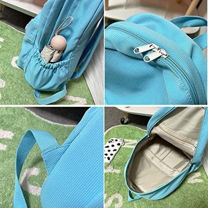Eagerrich Aesthetic Cute School Backpack for Teens Girls Laptop Bag - color: Black
