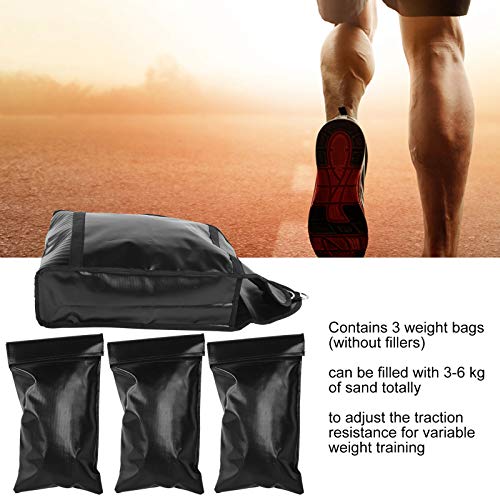 Sports Sandbag Weight Loading with Adjustable Waist Belt, Fitness Training Sand Bags for Running Exercise, 360 - Degree Rotatable Resistance Equipment with Handles for Variable Wei