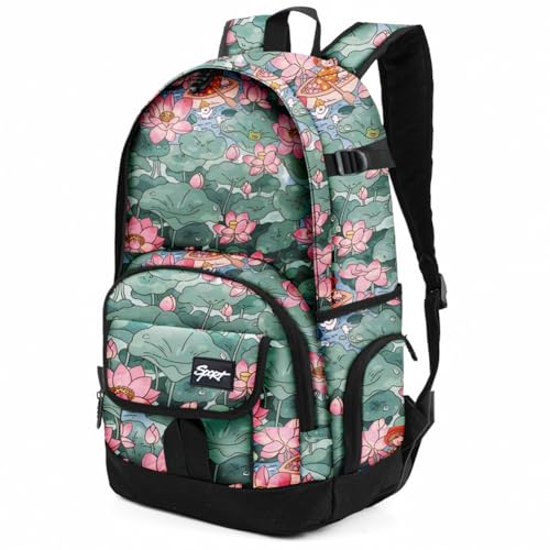 rickyh style School Backpack Travel Bag for Men & Women Lightweight College Back Pack with Laptop Compartmen - color: 04hh