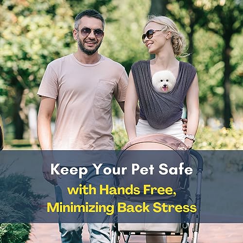 AnccoPlus Dog Carriers for Small Dogs, Front Facing Cat Carrier, Hands Free Dog Carrier, Size Adjustable Pet Carrier, Reducing Back Pain, Soft Cotton, Safe Small Dog Carrier (Plus, Charcoal Black) - color: Charcoal Black, size: Plus