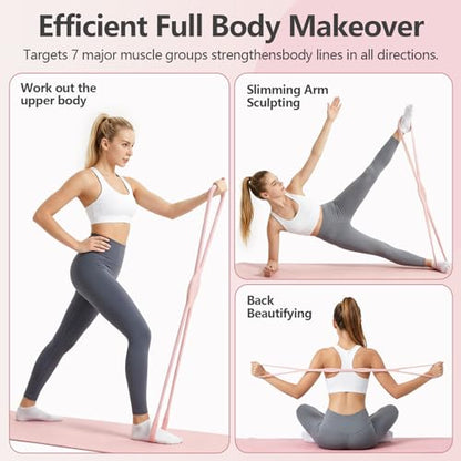 Figure 8 Resistance Band, Exercise Band for Physical Therapy, - color: 15LB Pink
