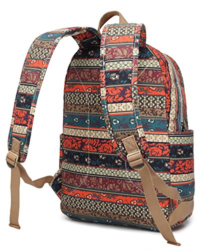 Kinmac New Bohemian Laptop Backpack with Massage Cushioned Straps Travel Outdoor Backpack for Laptop Up to 15.6 Inch - color: Bohemian