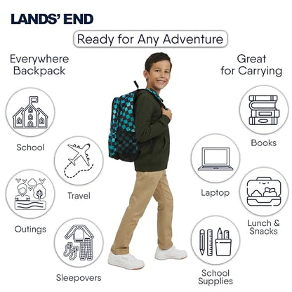 Lands' End Unisex Kids Large ClassMate Lightweight Durable Elementary School Backpack, Tundra - color: Tundra