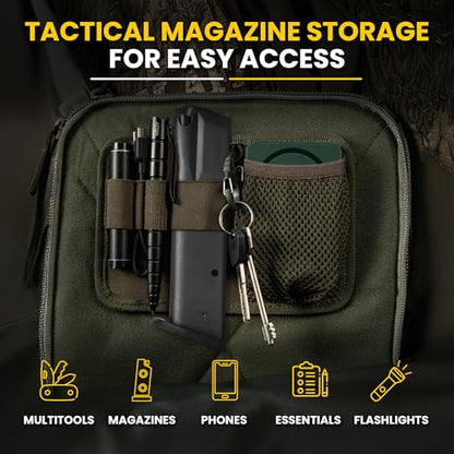 M-Tac Tactical Bag Insert Modular Organizer Utility Admin Pouch Hook Fasteners - Key Holder - color: Ranger Green
