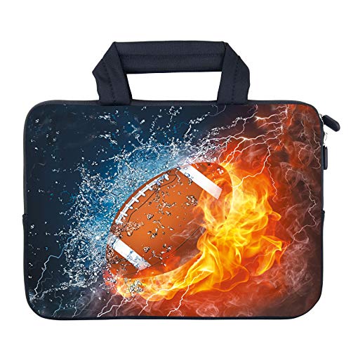 AMARY14 15 15.4 15.6 inch Laptop Handle Bag Computer Protect Case Pouch Holder Notebook Sleeve Neoprene Cover (Football) - color: Football