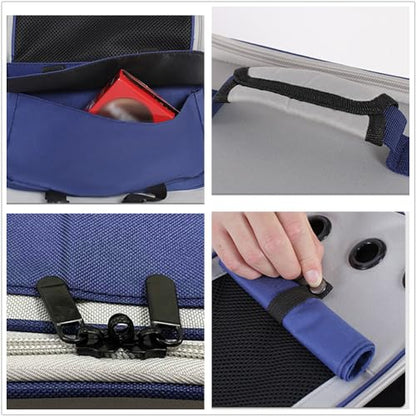 Cat Carrier Backpack Small Pet Carrying Bag with Breathable Mesh Collapsible Waterproof Cat Case for Hiking Camping Travel