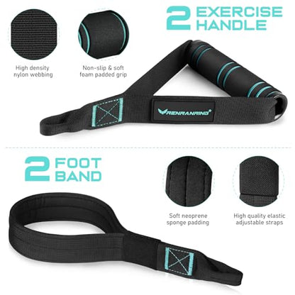 Pilates Bar Kit with Resistance Bands, Multifunctional Pilates Bar for Women & Men with Heavy-Duty Metal Adjustment Buckle, Pilates Home Equipment for Full BodyWorkouts - color: Blue