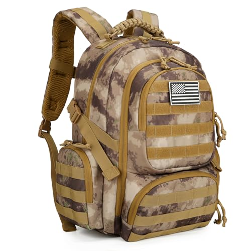 30L Military Tactical Backpack for Men 3 day Assault Pack Molle Backpack Tactical Hiking Rucksack - color: Sand