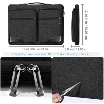 ZINZ 360 Protective Laptop Case 17 17.3 inches Sleeve, Water-Resistant Shockproof Computer Bag with Straps & Multi-Pockets for Most 17-17.3 inch Notebooks Chromebooks,B01K02 - color: B01k02, size: 17.3"