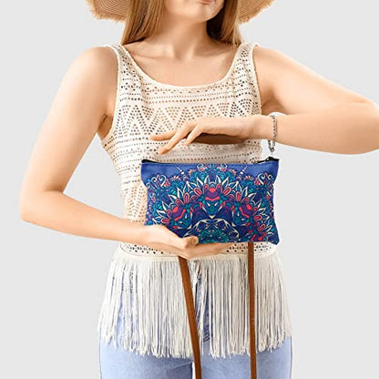 Reginary 20 Pcs Makeup Bags Gifts for Women Canvas Cosmetic Bags with Zipper Bulk Gift for Women Travel Purse Organizer Pouch Accessory, Toiletry Large Capacity, 7 x 4.3 Inch(Mandala) - style: Mandala