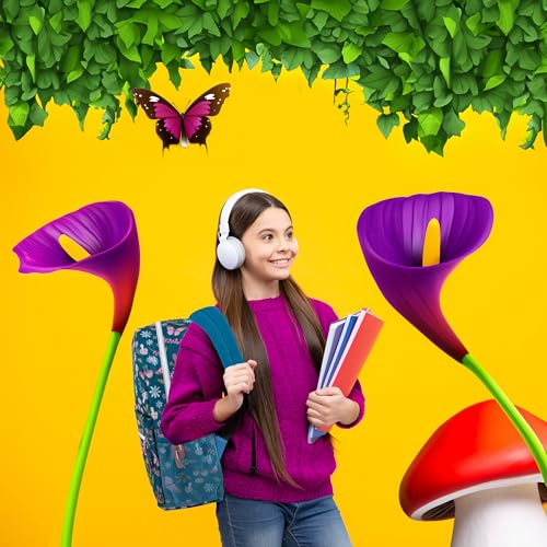 Trail maker 17 inch Backpack for Travel & Commute, Zippered Front & Mesh Side Pockets, Padded Straps - color: Butterfly Garden
