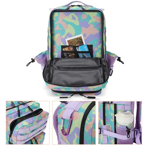 Lovelinks21 25L Tactical Military Backpack Small Travel Backpack for Men and Women Assault Pack Bug Out Bag Molle Daypack Gym Backpack with Bottle Holder (Color Camo) - color: Color Camo