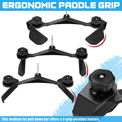 Adjustable Lat Pull down Bar, Cable Machine Attachments for Gym, Home Gym Fitness T-bar Row Pulldown Attachments, Lat Pull Down Machine Wide Grip Neutral Grip Handle - color: SP-B02