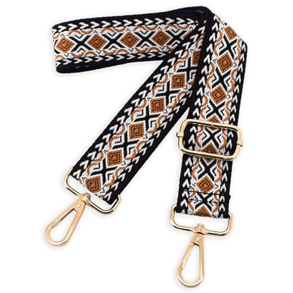 Replacement Purse Strap Shoulder Strap Adjustable Crossbody Strap for Women Crossbody Wide Shoulder Bag - color: Gold Hardware+rhombic Gold
