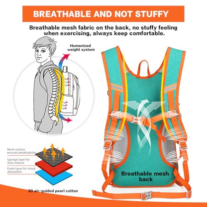 20L Hiking Backpack Lightweight Water-Resistant, Small Packable Foldable Daypack for Travel Men Women (lvse-da) - color: Lvse-da