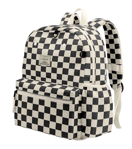 Corduroy Toddler Backpack for Boys 2-5: Preschool Backpack for Boys Girls - Cute Kids Backpack for Boys 13.5" H Fit Folder - color: Black Chessboard Corduroy, style: Age 2-5 (13.3" H Fit A4 Folder)