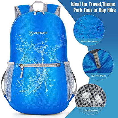 ZOMAKE Ultra Lightweight Hiking Backpack 20L, Packable Small Backpacks Water Resistant Daypack for Women Men(Dark Blue) - color: Dark Blue-b