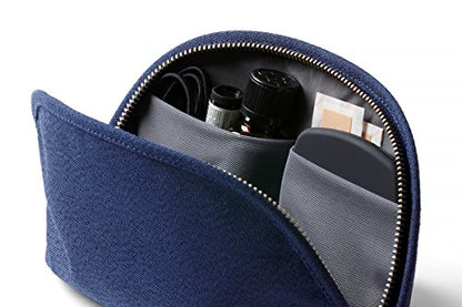 Bellroy Classic Pouch, Everyday kit, Leather and Woven Fabric (pens, Cables, Cosmetics, Personal Items) - color: Ink Blue