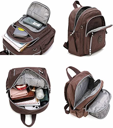 Mini Hiking Waterproof Backpack Purse for Women and Men,Travel Backpack 5L - color: Brown