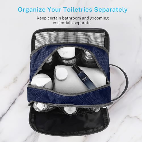 Gonex Travel Toiletry Bag Nylon, Shaving Bag Toiletry Organizer Deep Blue - color: Deep Blue