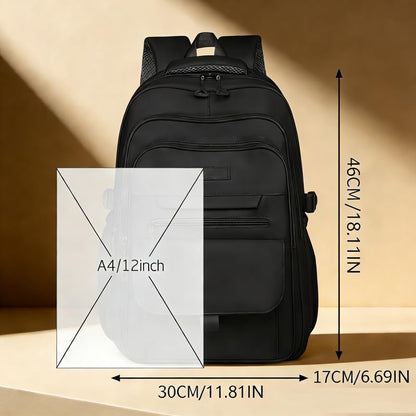 Eagerrich School Cute Aesthetic Backpack Girls Backpack for Students Kids Teen Girls Large Capacity Bookbags College Backpacks Laptop Lightweight Bookbag Casual Travel Daypacks School Bag（Black） - color: Black