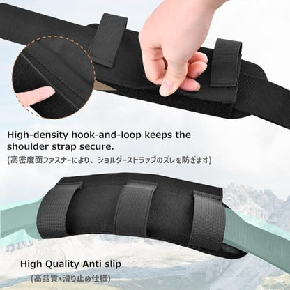 Azarxis Wide Replacement Shoulder Strap Adjustable Crossbody Canvas Webbing for Messenger Bag Laptop Computer Bag - color: #4 Black