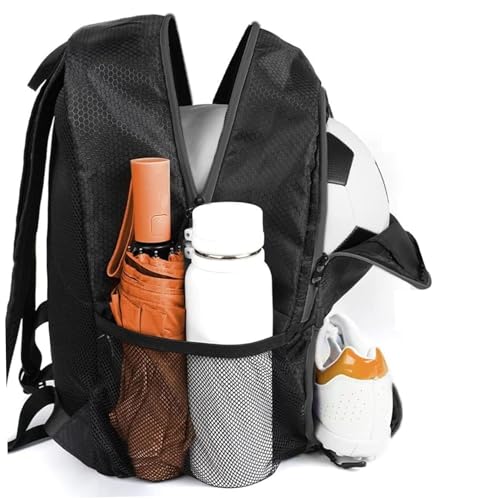 Soccer Backpack 13x17x8 Capacious Soccer Bag with Ball & Shoes Compartment Breathable Multi-Use Volleyball Backpack for Carrying, Basketball, Football..